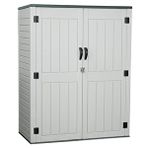 Divona Home Metal Raflı Bahçe Depolama Dolabı (ÖLÇÜLER 137 G x71 D x 173,5 Y cm) Gri