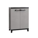 Divona Home Toomax Prime Plastik Bahçe Depolama Dolabı (small) (66 Cm X 40 Cm X 88 Cm ) GRİ RENK SİYAH DETAYLI