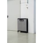 Divona Home Toomax Smart Plastik Kısa Bahçe Depolama Dolabı (2 Raflı – 66 cm x 40 cm x 88 cm ) - Gri - Antrasit