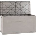 Divona Home Toomax Wood Gri Bahçe Depolama Sandığı 420 L Plastik Dış Mekan Kullanımına Uygun 120 cm x 56 cm x 63 cm