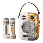 Divoom Spark Pro Çift Karaoke Mikrofonlu Beyaz Bluetooth Hoparlör