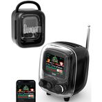 Divoom Tiivoo-2 FM radyolu taşınabilir Bluetooth hoparlör, piksel sanatı, retro, küçük, sevimli, kablosuz, vintage dekor, parti, ofis, çalışma masası, ev, yatak odası, mutfak için uygundur