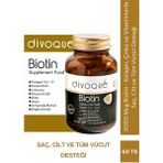 Divoque Saç Vitamini 60 Tablet - (5000 Mcg Biotin + Kolajen Tip I - TipIII+ Çinko + Demir...)