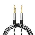 Diwu Aux Stereo 3.5 mm Beyaz Data Ses Örgü Kablo