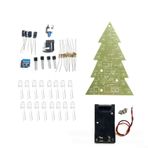 DIY 16 Lamba Noel Ağacı Seti, 7 Renkli LED'li Lehimleme Uygulama Projesi, Elektronik Montaj Seti, Yeni Başlayanlar ve Tatil Dekoru için, Şenlikli Aydınlatmalı Süs (B)