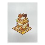 DIY Çikolata Evi Tasarlama 2 Yaprak 116 Adet 3D Diorama İzometrik Sticker Seti/Etiket/Çıkartma