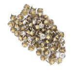 DIY Deri el sanatları Için Kristal Kakma Perçin Perçin kapakları, Parlak Rhinestone Nokta Perçinleri çanta ayakkabıları, 100pcs Bakır Kristal Perçinleri