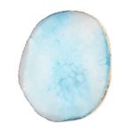 DIY Manikür Ve Makyaj Karıştırma Için Altın kenarlı çok yönlü Reçine Tırnak Paleti - taş Tasarım, Zarif Doku Ile Büyük Beyaz (BLUE)