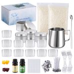 DIY Mum Yapımı Kit Malzemeleri Balmumu Pot ile Sanat ve Zanaat için Koku Yağı Pamuk Çekirdek Tutucu Mum Fitilleri Etiket Mumlar Teneke ve Kaşık Noel Doğum Günü Düğün için El Yapımı Hediyeler