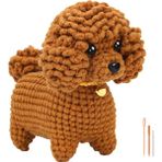 Dıy Teddy Köpek Örgü Seti Örgü Ipliği Iğneleri Peluş Bebek Kolay (Yurt Dışından) - Hobby