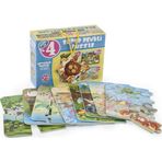 Dıy Toy Hayvanlar 4 ü Bir Kutuda Süper Renkli Puzzle