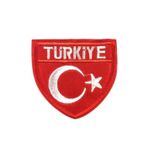 Diyar-ı Fırsat Aplike Ütü İle Yapışan Türk Bayrağı Türkiye Yazılı Arma 4 cm