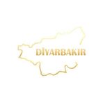 Diyarbakır Harita Araba Sticker 17X17 Cm Gold