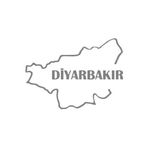 Diyarbakır Harita Araba Sticker 17X17 Cm Gri