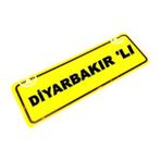 DİYARBAKIR 'LI Yazılı Sarı Dekor Plaka Sök Tak Pratik