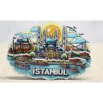 Diyarı Fırsat Ahşap İstanbul Temalı Magnet Alk4598