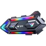 Diyarı Fırsat Y20 Motor Kurye Kask Kulaklık Rgb Modlu Bluetooth Motosiklet Kulaklık 5.3 Bluetooth Interkom