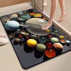Diyatomit Banyo Paspası Duş ve Tuvalet için Doğal Malzeme Avantajları ve Fonksiyonel Kaymaz Özellikler(80 x 120 cm 1)
