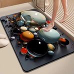 Diyatomit Banyo Paspası Duş ve Tuvalet için Doğal Malzeme Avantajları ve Fonksiyonel Kaymaz Özellikler(80 x 120 cm 5)