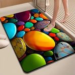 Diyatomit Banyo Paspası Duş ve Tuvalet için Doğal Malzeme Avantajları ve Fonksiyonel Kaymaz Özellikler(80 x 120 cm 8)
