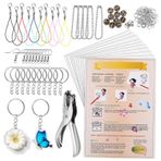 DIYEAH 1 Takım anahtarlık seti anahtarlık kiti DIY Anahtar Kişi DIY anahtarlık malzemeleri el sanatları için anahtarlık kitleri küçülen kağıt anahtarlık yapma kiti