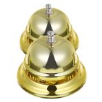 DIYEAH 2 Adet Zili Çalmak Çanları Sınıf Yönetimi Için Zil Çağırla Müşteri Hizmetleri Telefon Numarası Yardım Için Zil Çalacak Masa Zili Okul Zili Golden Çinko Alaşım