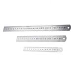 DIYEAH 3 Cetvel Seti Metal Cetvel Çift Ölçekli Ölçüm Paslanmaz Cetvel Mühendislik Ve Okul Için