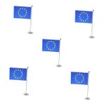 DIYEAH 5 Adet masa koşucu ofis masası logosu mini masa logosu Açık çelenk Avrupa Birliği bayrağı ofis dekorasyonu küçük bayrak için masa standı uluslararası bayraklar süslemeleri ütü