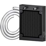 DIYhz Su Soğutma Bilgisayar Radyatörü, 12 Boru Alüminyum Isı Eşanjörü Sıvı Soğutma Radyatörü Isı Emicisi 120 mm CPU PC Lazer Su Soğutma Sistemi DC12V Siyah