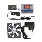 Diyotlab Kuluçka Makinesi Seti, XH-W3001 Dijital Termostat, 12V DC Fan, Dijital Termometre ve Nem Ölçer, Adaptör Dahil