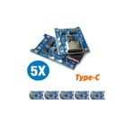 Diyotlab TP4056 18650 Lityum Pil Şarj Devresi Type C USB 5 Adet