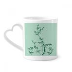 Dıythinker 12 oz Tablo Japon Kültürü Bambu Çömlekçilik Seramik Kalp Saplı Kupa