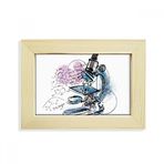 Dıythinker 14x17 cm Kimya Kowledge Mikroskopu Masaüstü Ahşap Fotoğraf Çerçevesi
