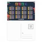 Dıythinker 14x9 cm 20 Adet Renkli 2018 Yapraklar Meyve Takvimi Desenli Kartpostal Seti