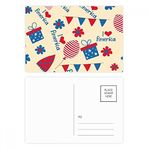 Dıythinker 14x9 cm 20 Adet Renkli ABD Şeker Hediye Festival Çiçek Aşk Kalp Kartpostal Seti