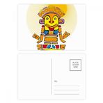 Dıythinker 14x9 cm 20 Adet Renkli Antik Mısır Latin Ruh Heykeli Desen Kartpostal Seti