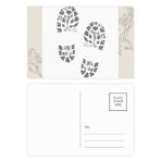 Dıythinker 14x9 cm 20 Adet Renkli Ayakkabı Baskıları Ayak İzi Modern Stil Moda Poster Çiçek Kartpostal Seti