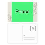 Dıythinker 14x9 cm 20 Adet Renkli Barış Kelime İlham Verici Alıntı Sözler Çiçek Kartpostal Seti