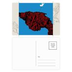 Dıythinker 14x9 cm 20 Adet Renkli Barış Savaş Önleyici Desen Çiçek Kartpostal Seti