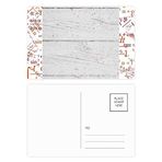 Dıythinker 14x9 cm 20 Adet Renkli Beyaz Ahşap Zemin Kaba Duvar Kağıdı Doku Formula Kartpostal Seti