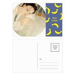 Dıythinker 14x9 cm 20 Adet Renkli Beyaz Çin Geleneksel Güzellik Boyama Muz Kartpostal Seti