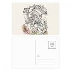 Dıythinker 14x9 cm 20 Adet Renkli Dali Park Among Kalabalık Evler Çin Kartpostal Seti