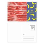 Dıythinker 14x9 cm 20 Adet Renkli Domuz Koyun Şişman Et Yiyecek Doku Muz Kartpostal Seti