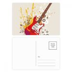 Dıythinker 14x9 cm 20 Adet Renkli Elektrikli Gitar Caz Müzik Kültürü Kartpostal Seti