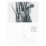 Dıythinker 14x9 cm 20 Adet Renkli Gri Caz Müzik Aletleri Desenli Kartpostal Seti