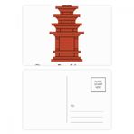Dıythinker 14x9 cm 20 Adet Renkli Güney Kore Kırmızı Tuğla Kulesi Kartpostal Seti