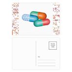 Dıythinker 14x9 cm 20 Adet Renkli Hap Kapsülü Sağlık Bakım Ürünleri Desen Formula Kartpostal Seti