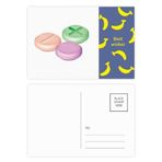 Dıythinker 14x9 cm 20 Adet Renkli Hap Sağlık Ürünleri Desen Muz Kartpostal Seti