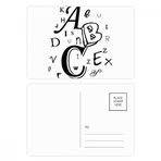 Dıythinker 14x9 cm 20 Adet Renkli Harfleri ABC Resim Kartpostal Seti