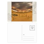 Dıythinker 14x9 cm 20 Adet Renkli Harita Çöl İpeğin Yolunda Çiçek Kartpostal Seti